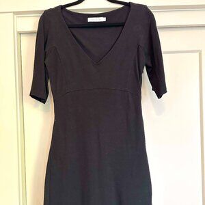 Black V neck dress size 8